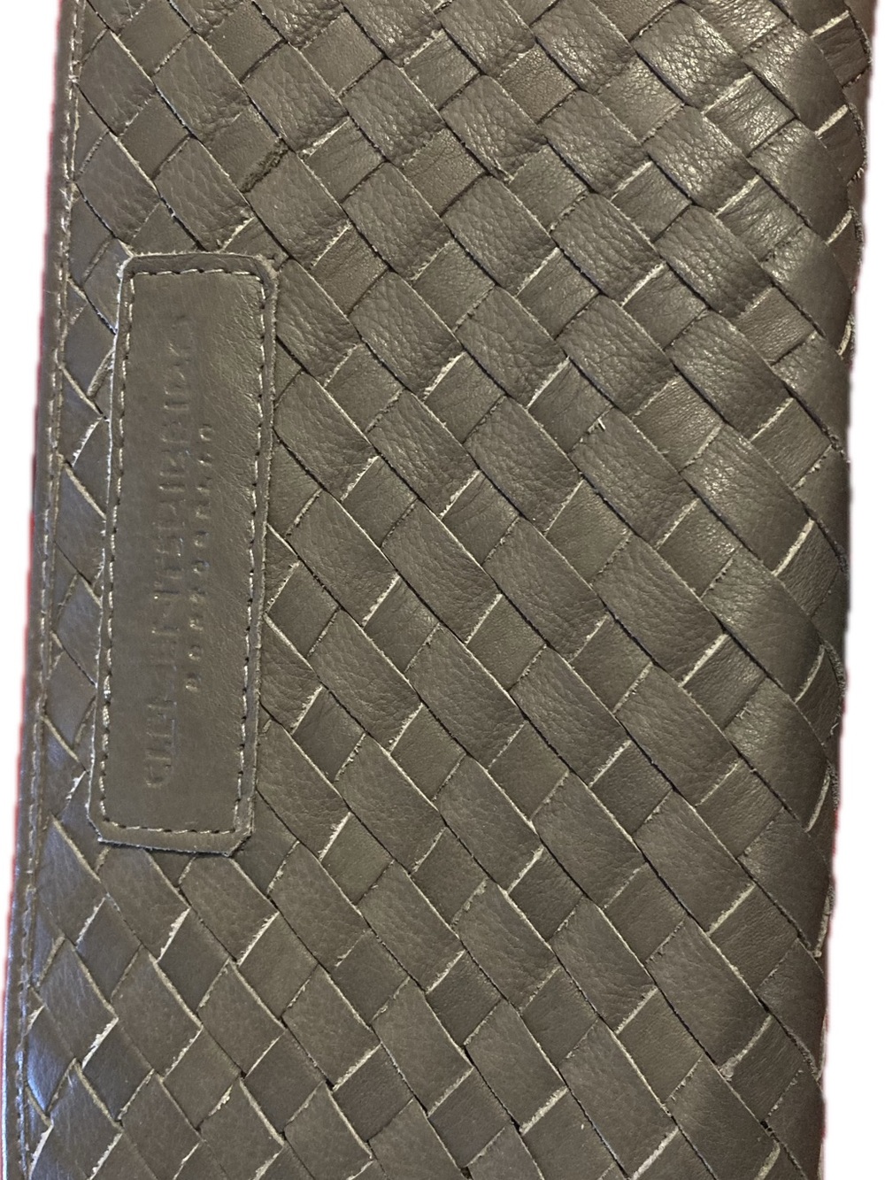 Clements Ribiero Woven Leather Long Wallet - Grey